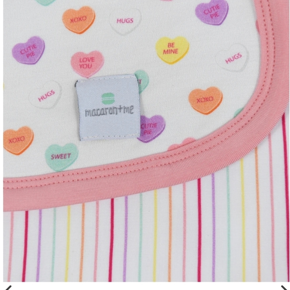 CANDY Hearts and Stripes Stroller Blanket
